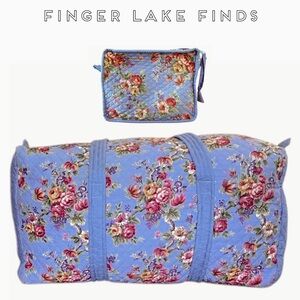 April Cornell Rosemary Floral Quilted Weekender & Toiletry Bag, XL